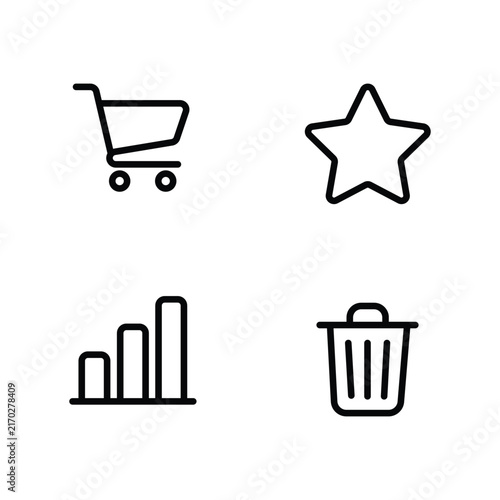 Simple Linear Digital Tech and UI Icon Set