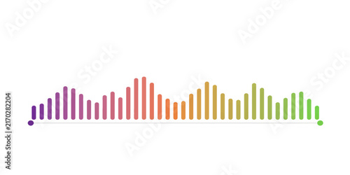 Music Equalizer Bars and 3D Business Growth Chart with Financial Data, Market Statistics, Stock Graph, Success Arrow, and Modern Vector Design