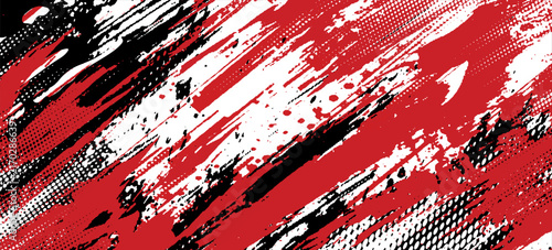 Gaming esport background striking stripes electric banner vector illustration design red black grunge brush wing comic pattern modern abstract concept livery stripes decal paint splash splatter.eps 10