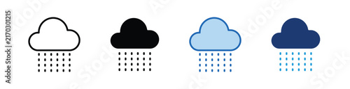 Rain  Icon Collection With Multiple Styles
