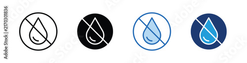 No Water  Icon Collection With Multiple Styles