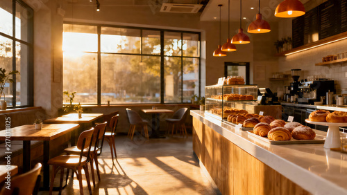 Cozy Modern Cafe Interior