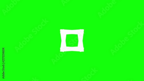 net and square symbol animated on green screen background