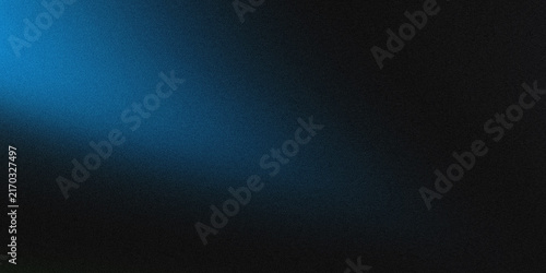 Abstract dark blue light gradient with grainy texture background
