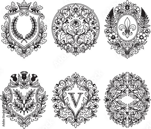 set of decorative elements for design