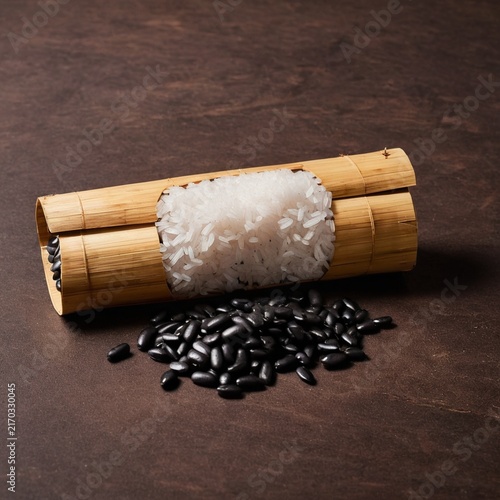 thai sticky rice in bamboo khao lam