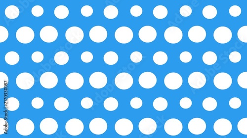 Seamless Blue Background Featuring Repeating White Circular Polka Dot Pattern