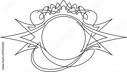Elegant ornate frame design white background.
