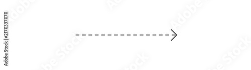 Animated Dotted Right Arrow with Film Strip Frame on White Background
