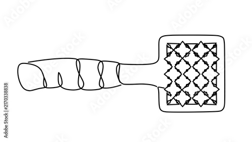 Hand holding grater tool white background.