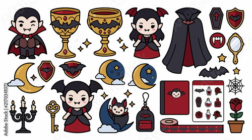 Halloween Vampire and Gothic Icons Collection