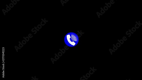 Phone Call Communication Icon – Mobile Smartphone Incoming Call Ringing Animation