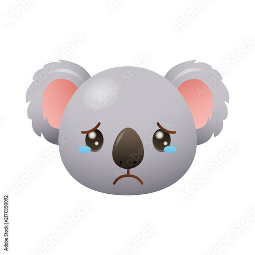 Photography Sad Crying Koala Emoji Cute Cartoon Face