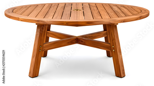 Wooden Garden Bench Isolated on White Background Outdoor Furniture and Rustic Seating Concept