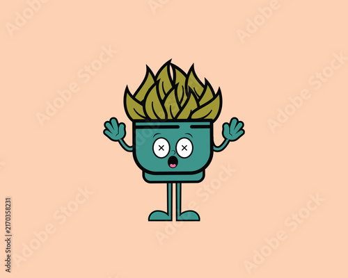 Plant Cute Character Icon Design