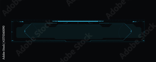 Futuristic interface design with glowing blue elements