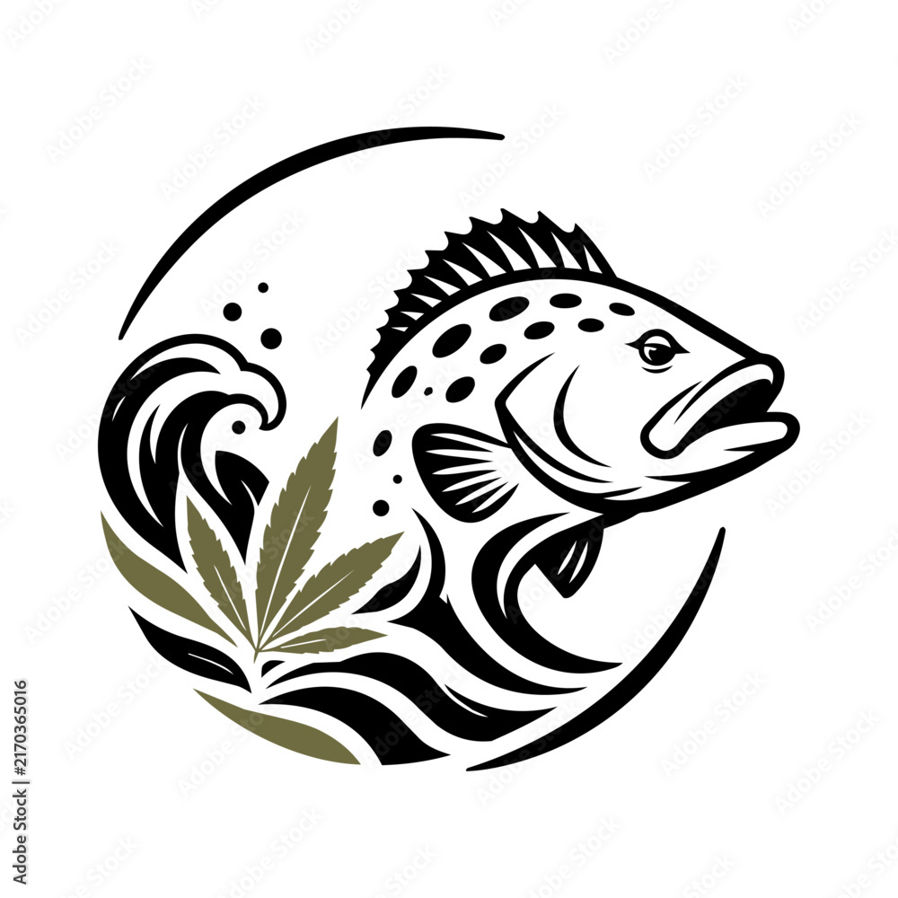 Obraz premium cannabis logo