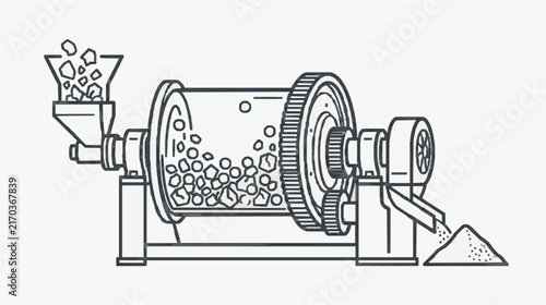 Industrial Grain Grinding Machine Processing Wheat into Flour Powder