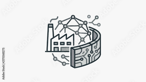 Modern Industry Meets Smart Technology Integration Concept