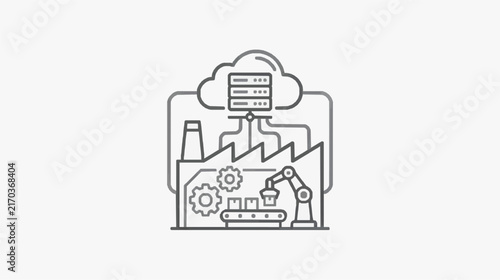 Industrial Automation and Cloud Computing Integration Concept