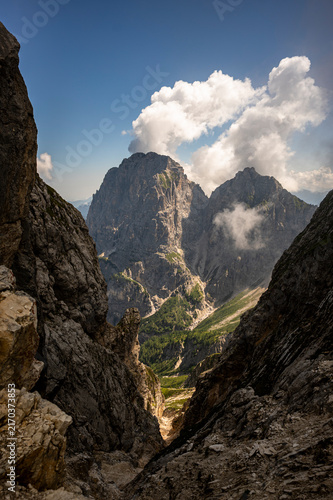 View from Cima di Terrarossa, Montasio Massif, Julian Alps, Italy