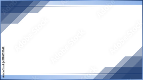 Navy Blue Geometric Transparent Frame with Copy Space, Modern Corporate Banner Design