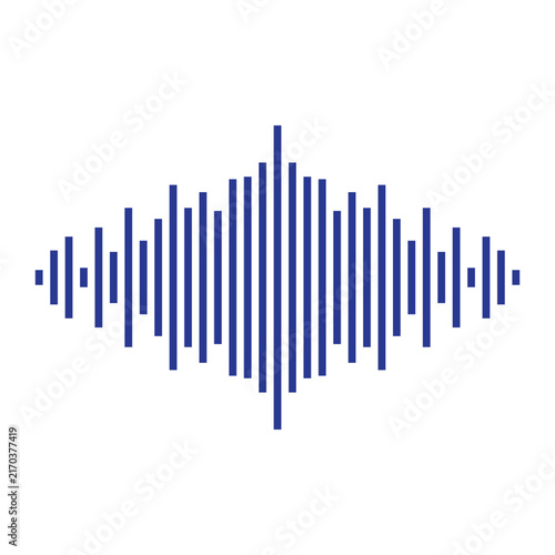Blue Audio Sound Wave Visualization