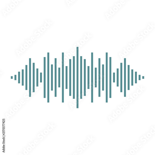 Minimalist Blue Digital Audio Waveform Illustration