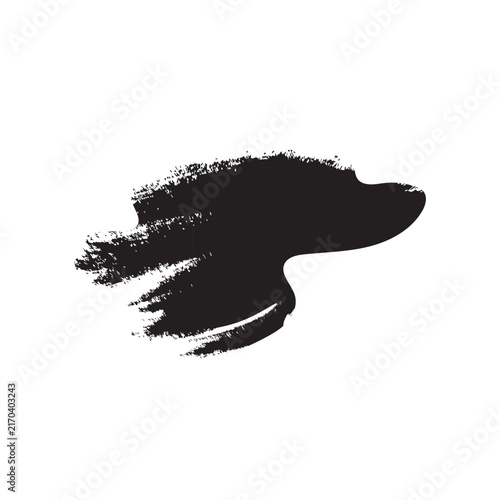 black brush stroke illustration forming a stylized lightning bolt or abstract energetic symbol