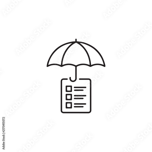 Modern Umbrella Icon Set Vector Illustration