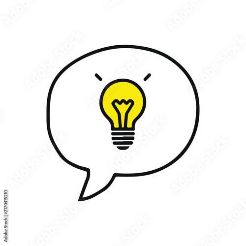 Light Bulb Idea Icon Vector Illustration