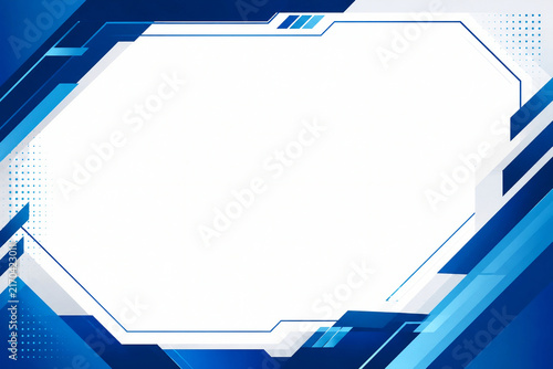 Professional Blue Corporate Background with Modern Geometric Frame