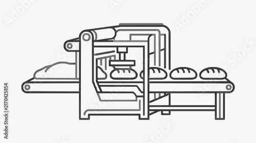 Modern Bread Production Line with Baking Oven and Conveyor Belt