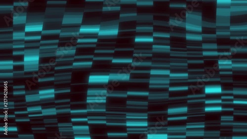 Dark digital glitch background with cyan and red horizontal pixel lines
