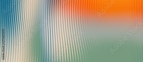 Abstract gradient background with colorful orange, teal and green tones, smooth wavy vertical texture, modern futuristic design, soft blurred geometric pattern for creative presentations and layouts.