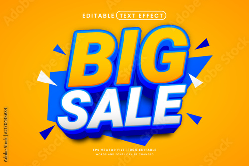 Big sale promo 3d editable text effect