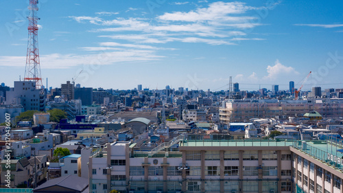 荒川区東尾久付近の景色