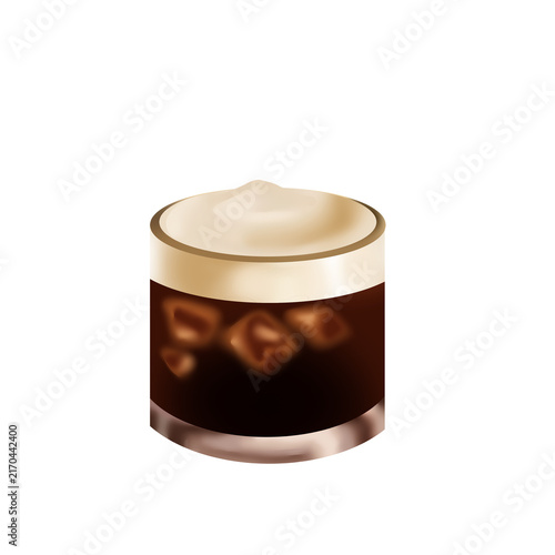 Принти на полотні Creamy Iced Coffee Illustration