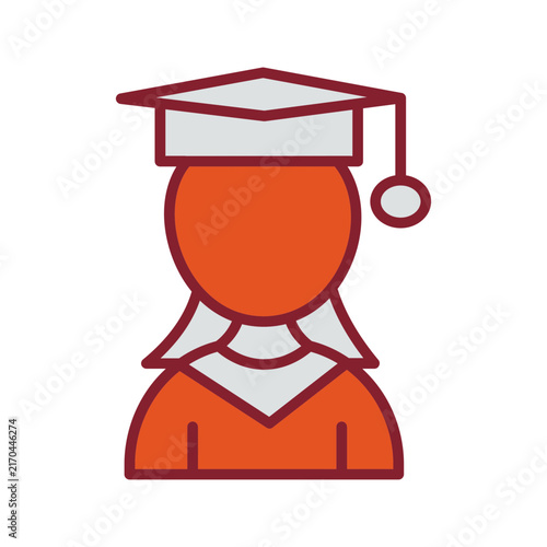 Female Student Vector Icon