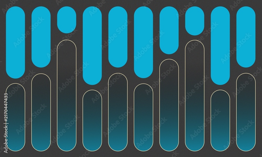 Abstract Blue Rounded Vertical Line Pattern
