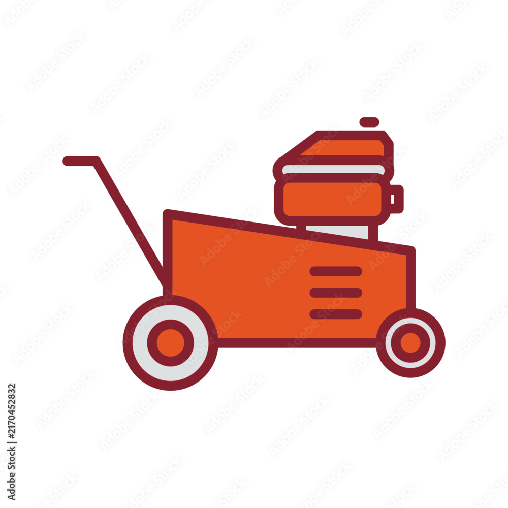 Naklejka premium Lawn Mower Vector Icon