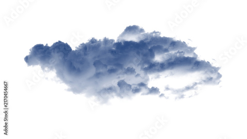 Canvas Print Floating abstract smoke cloud as a night sky overlay PNG image of Volumetric gre
