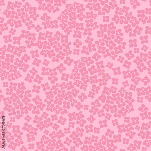 Pink floral seamless pattern vector background, small abstract blossom flowers for tender textile fabric and wallpaper print