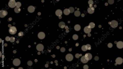 Soft glowing circles on black background. 2d animation