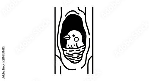 Fotografie Skull in a cave entrance.