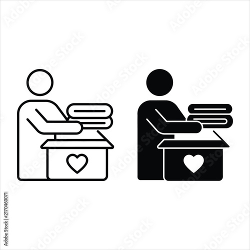 Clothing Donation Icon - Charity And Giving Outline