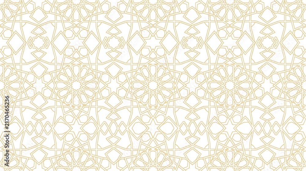 Intricate geometric islamic star pattern on white background a seamless vector design for backgrounds and textures
