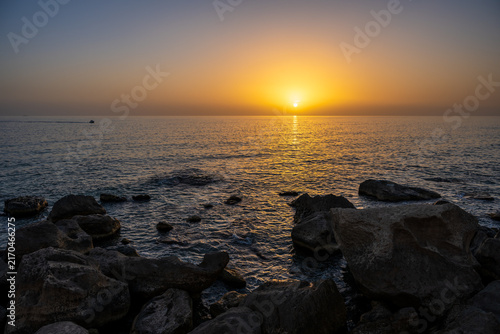 Foto Sunset over the Caspian Sea in Aktau