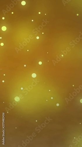 Animation of mirror disco ball spinning over spots of lights on yellow background