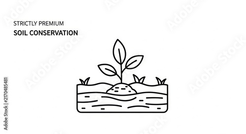 Soil conservation and sustainable growth concept.